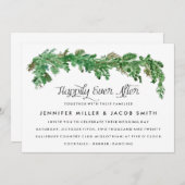 ハッピーエバーアフターグリーンリー結婚式招待状 招待状 (正面/裏面)