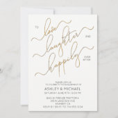 ハッピーエバーアフターシンプル婚約パーティ 招待状 (正面)