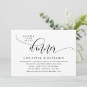 ハッピーエバーアフターディナー, 挙式のみ, 現代的なスクリプト 招待状 (スタンド正面)