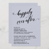 ハッピーエバーアフターハートダスティブルー披露宴 招待状 (正面/裏面)