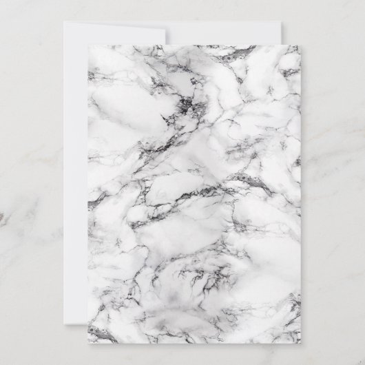 ハッピーエバーアフターバラ金ゴールド大理石披露宴 招待状 (裏面)