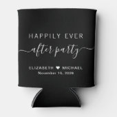 ハッピーエバーアフターパーティーのブラックな結婚式二次会 缶クーラー (正面)