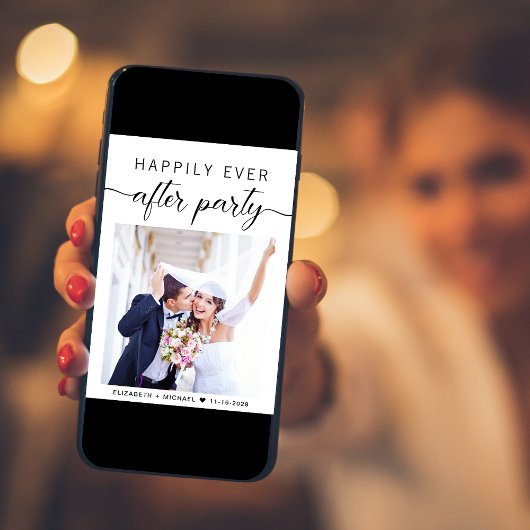 ハッピーエバーアフターパーティーの受付写真ウェディング 案内状