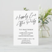 ハッピーエバーアフターパーティーエレガントモダンタイポグラフィ 招待状 (スタンド正面)