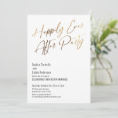 ハッピーエバーアフターパーティーエレガント金ゴールド招待状 招待状 (スタンド正面)