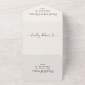 ハッピーエバーアフターパーティークリーム結婚式の披露宴 オールインワン招待状 (外側)