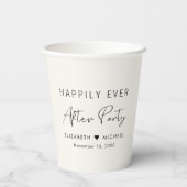 ハッピーエバーアフターパーティークリーム色の結婚披露宴 紙コップ (裏面)