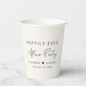 ハッピーエバーアフターパーティークリーム色の結婚披露宴 紙コップ (正面)