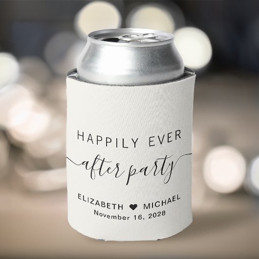 ハッピーエバーアフターパーティークリーム色の結婚披露宴 缶クーラー