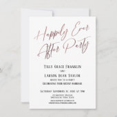 ハッピーエバーアフターパーティーバラエレガント金ゴールド 招待状 (正面)