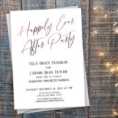 ハッピーエバーアフターパーティーバラエレガント金ゴールド 招待状
