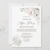 ハッピーエバーアフターパーティーホワイトフローラ披露宴 招待状 (正面)
