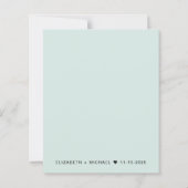 ハッピーエバーアフターパーティーミント結婚式招待状 (裏面)