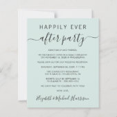ハッピーエバーアフターパーティーミント結婚式招待状 (正面)
