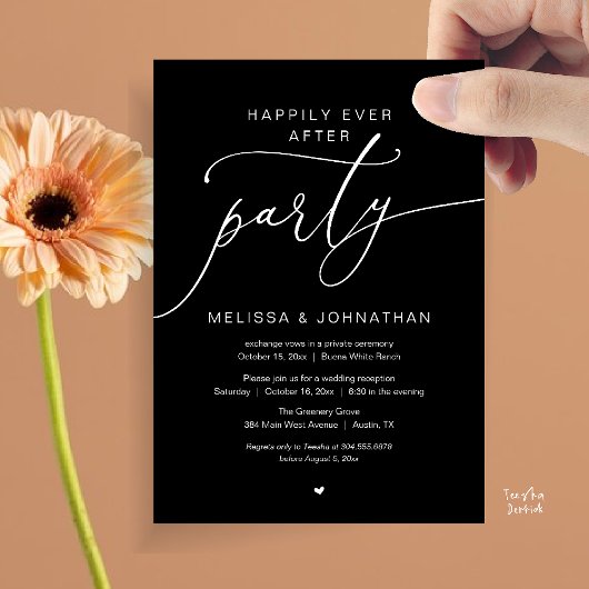 ハッピーエバーアフターパーティーロマンス結婚式披露宴 招待状
