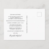 ハッピーエバーアフターパーティー3枚写真ウェディング 案内ポストカード (裏面)