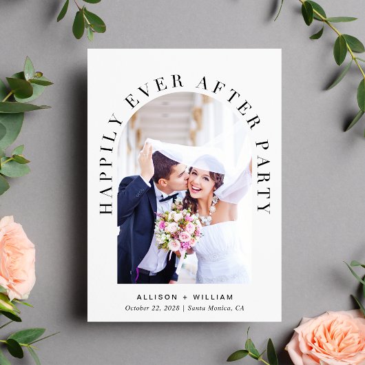ハッピーエバーアフターパーティー アーチフォトウェディング 招待状