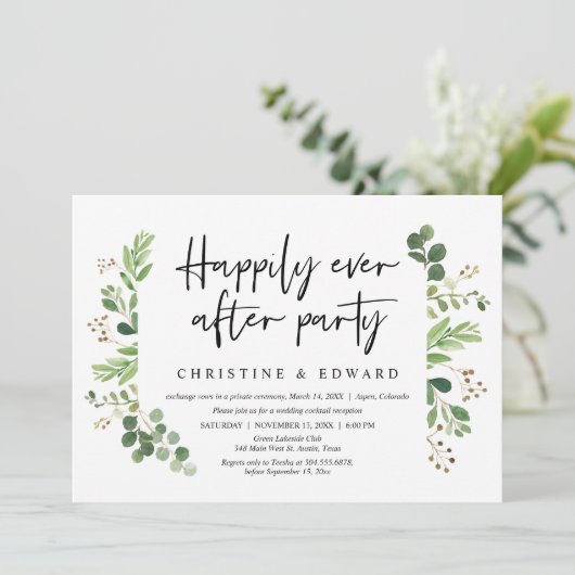 ハッピーエバーアフターパーティー、ウェディングエロープメント 招待状 (スタンド正面)