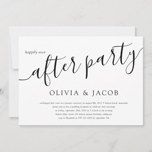 ハッピーエバーアフターパーティー ウェディングレセプション 招待状 (正面)