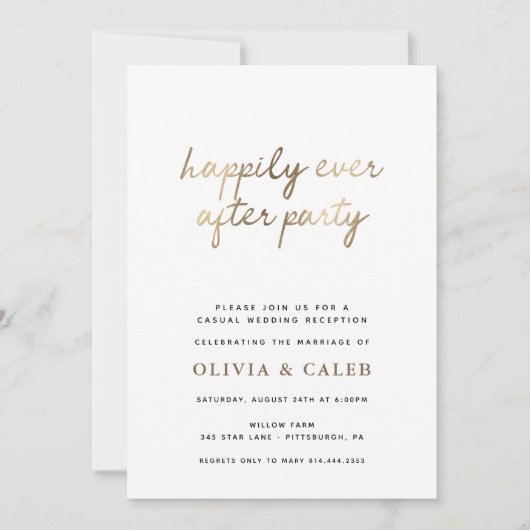 ハッピーエバーアフターパーティー ウェディング招待状 招待状 (正面)