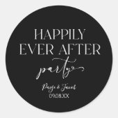 ハッピーエバーアフターパーティー ウェディング レセプション ラウンドシール (正面)