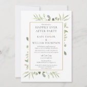 ハッピーエバーアフターパーティー グリーンウェディング ヴァウズ 招待状 (正面)