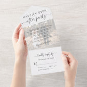 ハッピーエバーアフターパーティー フォト ウェディング レセプション オールインワン招待状 (貼ってはがせる)