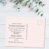 ハッピーエバーアフターパーティー フォト ピンク ウェディング 案内ポストカード