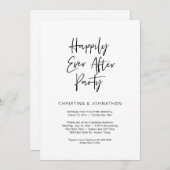 ハッピーエバーアフターパーティー ブラック エロープメント 招待状 (正面/裏面)