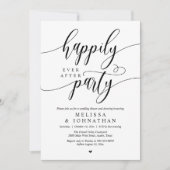 ハッピーエバーアフターパーティー モダンな結婚披露宴 招待状 (正面)