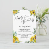 ハッピーエバーアフターパーティー ユーカリ ヒマワリ 招待状 (スタンド正面)