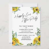 ハッピーエバーアフターパーティー ユーカリ ヒマワリ 招待状 (正面)