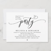 ハッピーエバーアフターパーティー・レセプション 現代的 ミニマル 招待状 (正面)