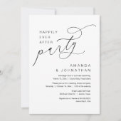 ハッピーエバーアフターパーティー、ロマンチックウェディング 招待状 (正面)