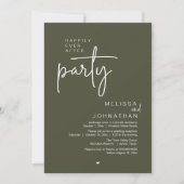 ハッピーエバーアフターパーティー 現代の結婚披露宴 招待状 (正面)