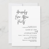 ハッピーエバーアフターパーティー、結婚式のディナーとダンス 招待状 (正面)