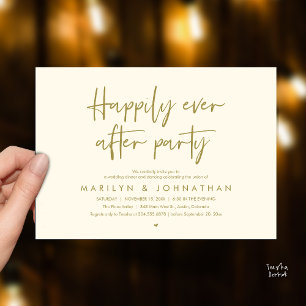 ハッピーエバーアフターパーティー、結婚式のディナー&ダンス 招待状