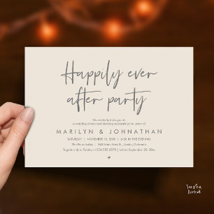 ハッピーエバーアフターパーティー、結婚式のディナー&ダンス 招待状