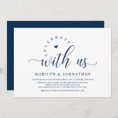 ハッピーエバーアフターパーティー、結婚式の秘密の食事会 招待状 (正面/裏面)