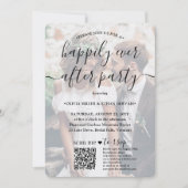 ハッピーエバーアフターパーティーQR RSVP 2 フォトウェディング 招待状 (正面)