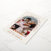 ハッピーエバーアフターパーティ アーチフォト クリーム ウェディング 箔招待状 (回転した状態)