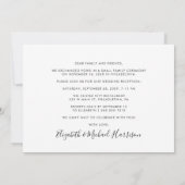 ハッピーエバーアフターパーティ ネオンライト フォト ウェディング 案内状 (裏面)