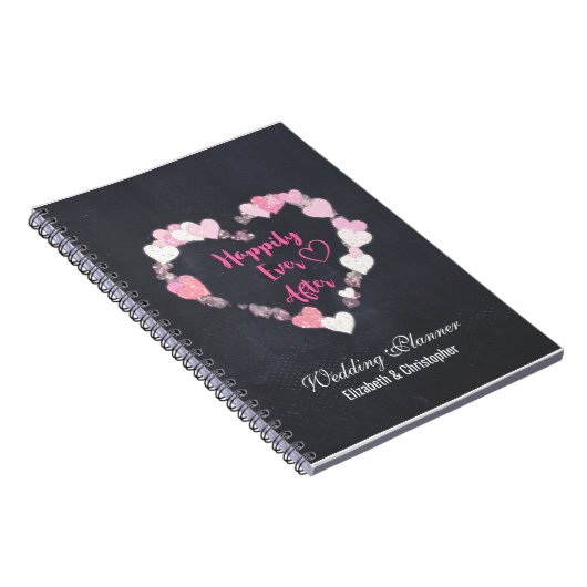 ハッピーエバーアフターピンクハートウェディングプランナー ノートブック (右側)