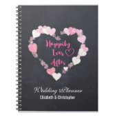 ハッピーエバーアフターピンクハートウェディングプランナー ノートブック (正面)
