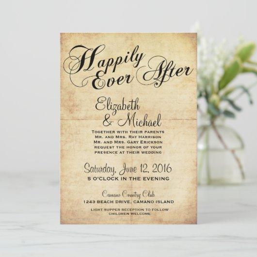 ハッピーエバーアフターフェアユタレ結婚式招待状 招待状 (スタンド正面)