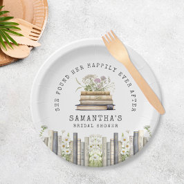 ハッピーエバーアフターブックブライダルシャワー ペーパープレート