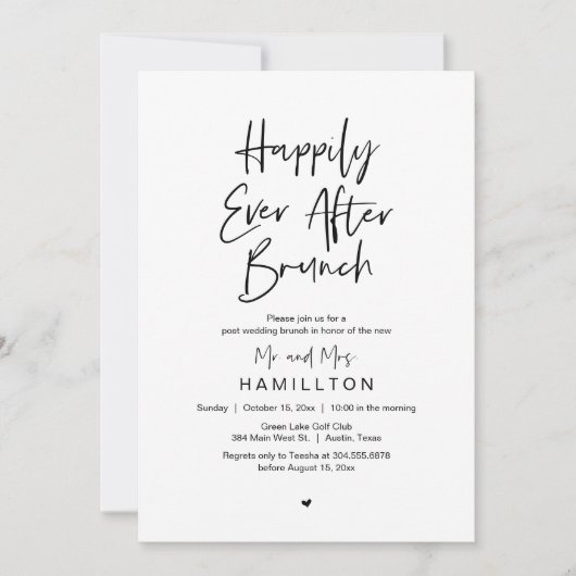 ハッピーエバーアフターブランシュ, ウェディングエロープメントパーティー 招待状 (正面)