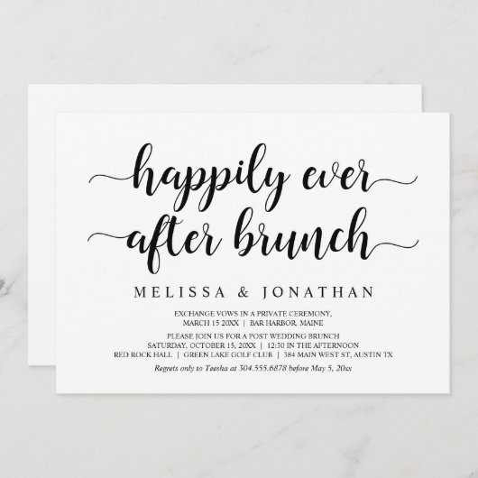 ハッピーエバーアフターブランシュ, ウェディングエロープメント 招待状 (正面/裏面)