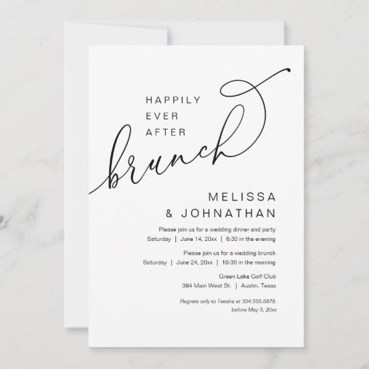 ハッピーエバーアフターブランシュ, 結婚式人前式パーティー 招待状 (正面)