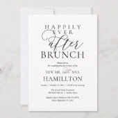 ハッピーエバーアフターブランチ モダンな結婚式後のパーティ 招待状 (正面)